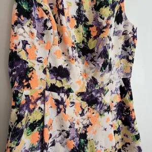 Maeve Anthropologie Spring Flowers Sleeveless Dress in Pucker Weave Fabric US 12 thumbnail 4