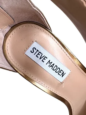 Like New Steve Madden Partay Heels Gold Size 7.5 thumbnail 3