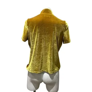 Madewell Mock Neck Tee Womens Size M Mustard Yellow Short Sleeve Top thumbnail 5