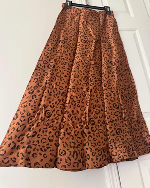 Farm Rio Satin Slip A-Line Midi Skirt, Size M thumbnail 6