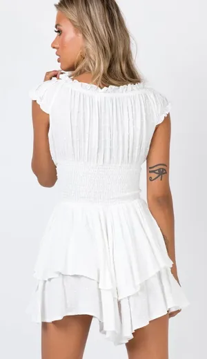 Princess Polly Love Galore Romper White thumbnail 3