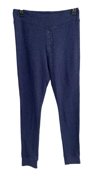 aerie Women's Navy Ribbed Thermal Leggings Size Medium activewear base layer thumbnail 1