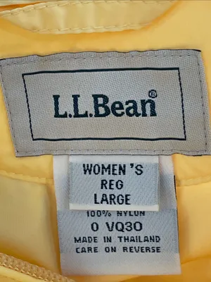 L.L. Bean yellow hooded nylon windbreaker jacket thumbnail 5