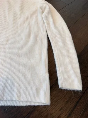 LOFT Cream Ribbed Turtleneck Sweater Size Small - C54-135 thumbnail 7