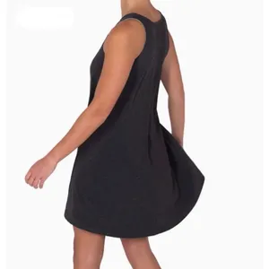 Free Fly Bamboo Flex Mini Dress Heather Black UPF 50+ Athletic Athleisure Sporty thumbnail 2