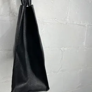 Rebecca‎ Minkoff Women's Black Gold Embossed Leather Shoulder Tote Bag thumbnail 4