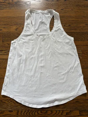 Lululemon Women’s White Racerback Tank Top, 6/8 thumbnail 1