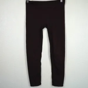 Title Nine Brown Leggings M Seamless‎ Stretchy Activewear Minimalist Comfort thumbnail 5