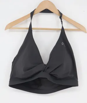 Myprotein Composure Halter Sports Bra Black Twist Front XXL thumbnail 1