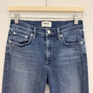 Agolde Sophie‎ Jeans Size 27 Blue Reverb Wash High Rise Skinny Crop Clean Girl thumbnail 3