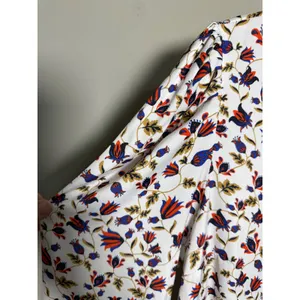 Banana Republic Floral V-Neck Blouse Romantic Boho Cottagecore L Long‎ Sleeve thumbnail 3