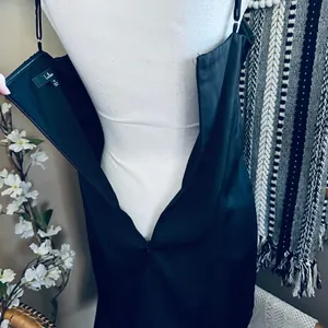 Lulus Romantic Allure Black Satin Asymmetrical Mini Dress thumbnail 10
