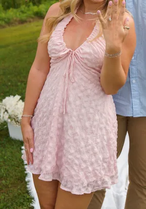 Pink Halter Mini Dress thumbnail 3