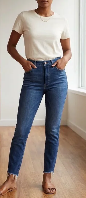 Mother Denim The Pony Boy Medium Wash Ankle Fray Jeans 27 thumbnail 1