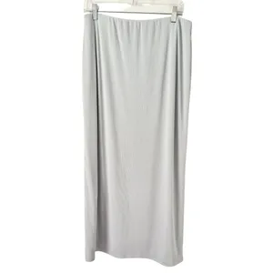 Abercrombie & Fitch Baby Blue Ribbed Pull On Maxi Skirt Size Large Stretchy thumbnail 2