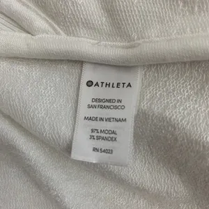 ATHLETA Women's‎ White Sleeveless Cardigan Size Small Drape Front Athleisure thumbnail 7