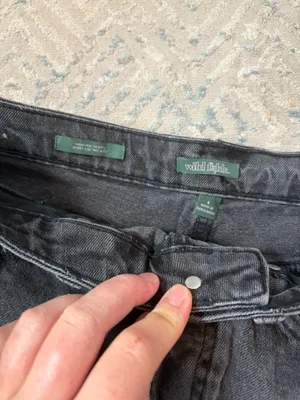 Wild Fable Jean Shorts High-Rise Black thumbnail 2