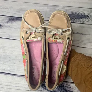 ‎Sperry Top Sider Womens 6.5 Pink/Yellow Floral thumbnail 4