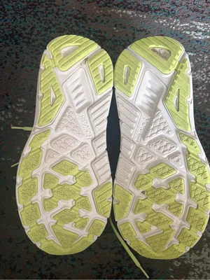 Hoka One One Women's Pale Blue Running Sneakers with Lime Accents thumbnail 12