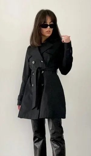 DKNY Abby Double Breasted Trench Coat thumbnail 2