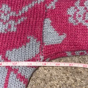 Vintage Woolrich Pink and Gray Floral Turtleneck Sweater thumbnail 8