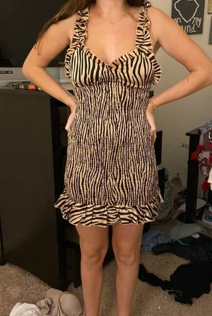 Zebra print mini dress! thumbnail 4