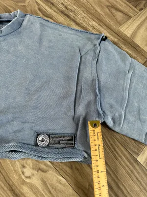 Alphalete Women's Terry Oversized Crop Pullover - Celestial Blue , Size Large thumbnail 4