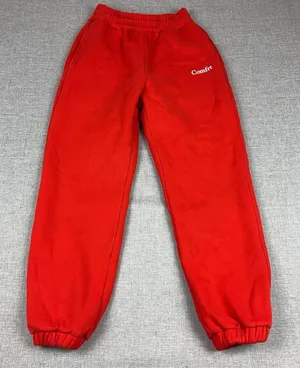 Comfrt Sweatpants Womens Small Red Fleece Jogger Elastic Waist Tapered thumbnail 1