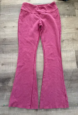 Out From Under Urban‎ Outfitters Mineral Wash Flare Sweatpants - Pink thumbnail 1