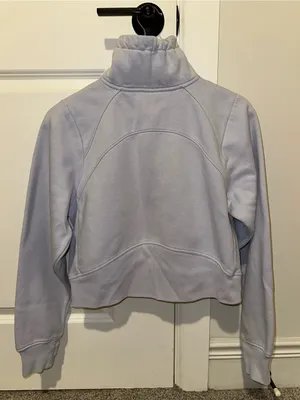 All In Motion Lavender Quarter-Zip Cropped Pullover Hoodie thumbnail 6