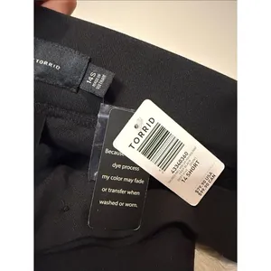 Torrid Studio NWT Tailored Twill Wide Leg High Rise Pants in Deep Black 14 S thumbnail 4