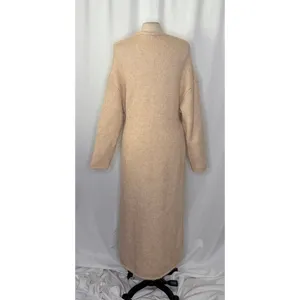 ZARA Alpaca Knit Midi Dress Light Tan Sand Coastal Blogger Favorite Medium thumbnail 9