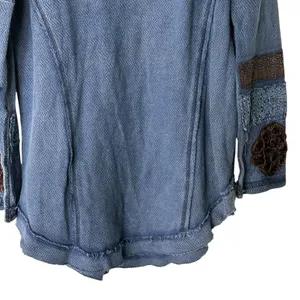 Free People You Don't Own Me Henley Thermal Sweater M boho thumbnail 6