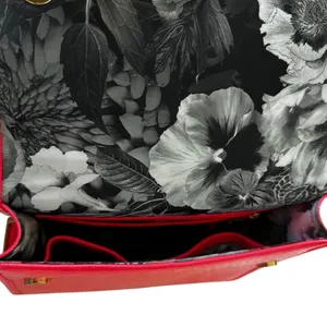 Ted Baker London Neon Pink Patent Embossed T Logo Top Handle Bag Gold Hardware thumbnail 10