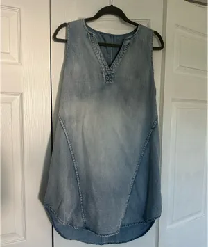 Cupshe Denim V-Neck Mini Dress thumbnail 3