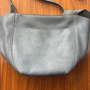 Anthropologie Faux Leather Gray Blue Small Shoulder Crossbody Bag thumbnail 2