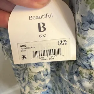 Arula B Short Sleeve Floral Blue Dress Bohemian Flowy Plus Size Altar’d State thumbnail 4
