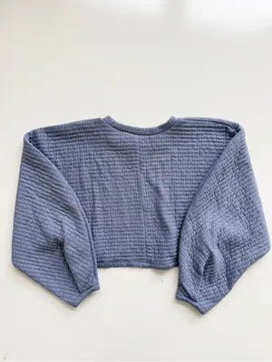 Zara Quilted Cropped Sweatshirt Size Medium thumbnail 9