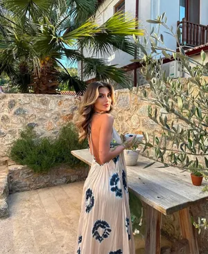 Zara dress maxi oversize fit boho blogger prints casual summer vacation wedding thumbnail 5