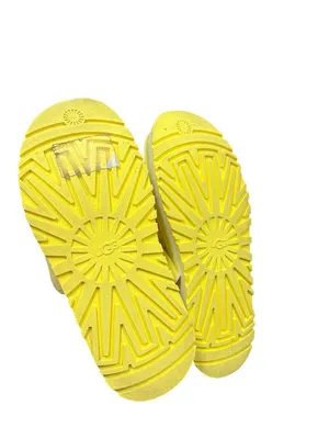 UGG Fluff sugar platform wms yellow slingback casual sandals sz 10 SKU 10-654 thumbnail 6