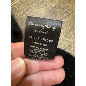 Anthropologie Do Everything in Love Black‎ Textured Open Sweater Fringe One Size thumbnail 7