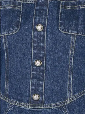 Flying Tomato Denim Halter Mini Dress Button Front Fit & Flare A-Line Sleeveless M thumbnail 6