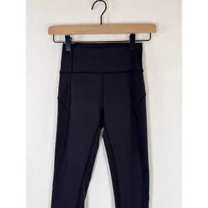 Lululemon Womens Legggings Black In Movement Pull On Stretch Gym Yoga Size 2 thumbnail 7