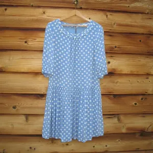 Boden Blue white Dress TALL Long thumbnail 2