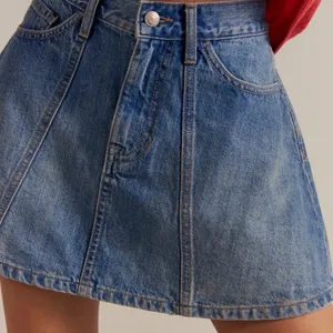 NWT Free People Hometown Denim Mini Skirt in Find Away thumbnail 2