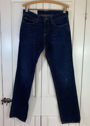 Hollister Womens Straight Leg Jeans Dark Wash Indigo Blue Denim Size‎ 29x32 READ thumbnail 1