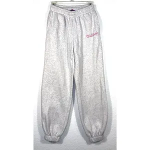 Edikted Women’s XS Gray Pink Logo Sweatpants Fleece Joggers Baggy Y2K Lounge thumbnail 3