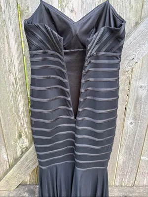 EUC Betsy & Adam Black Sweetheart Mermaid Maxi Dress Size 0 thumbnail 9