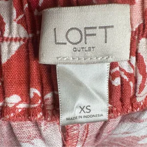 Loft fiesta floral linen blend skirt with pockets size XS thumbnail 4
