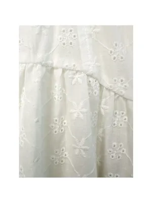 White lulus lace eyelet Spaghetti-Strap Midi Dress thumbnail 9